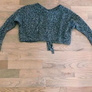 Hollister cropped sweater, with cross tie in back